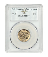 1915 5C PCGS MS67 ex: D.L. Hansen - £1,920.96 GBP