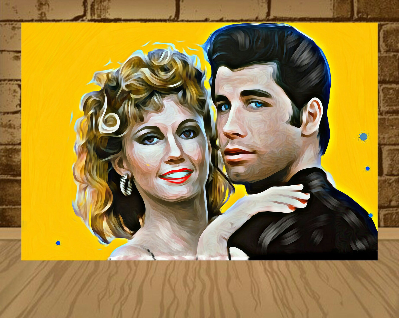 grease poster,grease print,grease art,john travolta poster,john travolta print,j - $15.99