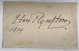 Eben Plympton (d. 1915) Signed Autographed Vintage 3x5 Index Card #2 - £15.69 GBP