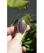 Electroformed  Copper Ruby in Kyanite ring - $44.95