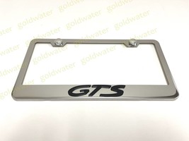 3D (Black) GTS Emblem Badge Logo Stainless Steel Chrome License Plate Frame Tag - £19.12 GBP