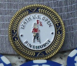 US Open Championship 2024  Pinehurst Ball Marker &amp; USA Holder- White - $352.38 MXN
