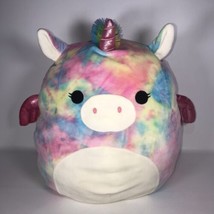 Squishmallow Jaime Tye Dye Rainbow Pegasus Unicorn Large 16&quot; Pegacorn Pillow Pet - £15.97 GBP