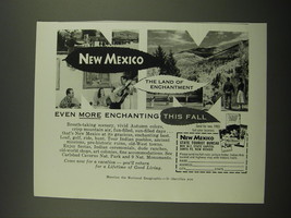 1958 New Mexico State Tourist Bureau Ad - New Mexico The Land of Enchantment - £14.77 GBP