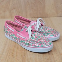 SPERRY Top-Sider Womens Boat Shoes Sz 8.5 Pink Casual Sequin Floral Sneakers - £23.62 GBP
