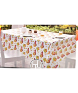 Huntington Vinyl Fall Red Truck Tablecloth Oblong, Pumpkin, Wheat ~ 60&quot; ... - £9.37 GBP