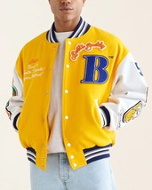 Roots X Better Gift Shop Buddy Unisex Yellow &amp; White Wool Varsity Jacket - $752.51 MXN+