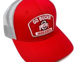 Ohio State Buckeys, Go Bucks! Patch Logo Flat Bill Mesh Trucker Snapback... - £19.37 GBP
