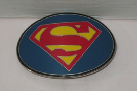 Silver Tone Enamel Inlay DC Comic Superman Emblem Belt Buckle; By GTO 2005 - £15.55 GBP