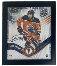 LEON DRAISAITL Edmonton Oilers Framed 15&quot; x 17&quot; Game Used Puck Collage LE 50 - £102.74 GBP