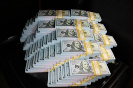 Full Print Prop Movie Money - 100K Prop Money Real Looking New Style Copy $100s - £47.31 GBP