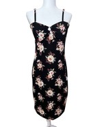 Babydoll Floral Black Midi Dress Juinors 11-13 Whimsigoth Beachy Summer ... - $18.03 CAD