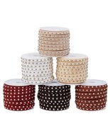 33 Yards Faux Suede Cord 5Mm Faux Leather String With Rivet 6 Colors Stu... - £25.09 GBP