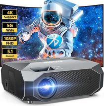 4K Projector with 5G WiFi &amp; Bluetooth — Portable Home Theater &amp; Gaming D... - $2,850.83 MXN