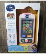 VTECH Touch &amp; Swipe Baby Phone Touchscreen PINK Pretend Play Cellphone K... - $14.79