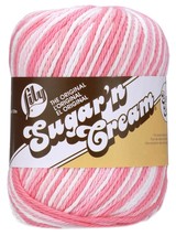 Lily Sugar&#39;n Cream Yarn  Ombres Super Size Strawberry - £15.45 GBP