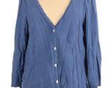 Soft surroundings Medium Knit Cardigan With Lace Detail At Hem Blue Sz M... - $32.04