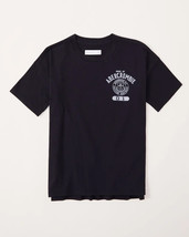 Abercrombie Kids Boys/Girls/Teen Size 15/16 Navy Blue oversized graphic logo tee - £11.69 GBP