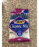 Vintage Bic Classic Stic Ball Pens Blue USA NEW OLD STOCK 1991 Sealed - $25.97 CAD