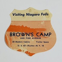 Niagara Falls New York Brown&#39;s Camp Campground Cabins Advertisement Ad 3... - £14.86 GBP