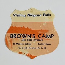 Niagara Falls New York Brown&#39;s Camp Campground Cabins Advertisement Ad 3... - £14.18 GBP