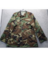 Military Army USGI Utility Jacket Men L/XL Multi Camouflage Woodland Hot... - $570.12 MXN