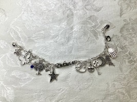 Bracelet Charm Silver Plated Believe Motief Handmade Medium Size Chain Charms - $35.00