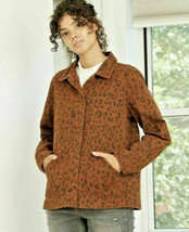 Universal Thread Women&#39;s Brown Leopard Print Chore Shacket Sz XS NWT - £23.26 GBP