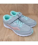 Saucony Cohesion 12 LTT Girls Youth Sneakers Sz 7W Gray/Turquoise Athlet... - £33.08 GBP