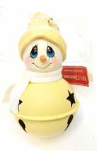 TJ&#39;s Christmas Pastel Snowbaby Jingle Bell Ornament 4 inches (Yellow) - £11.58 GBP