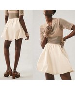 Anthropologie SELF CONTRAST Bubble Mini Skirt Women&#39;s Size S, Ivory - $68.53 CAD