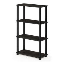 Furinno Turn-N-Tube 4-Tier Multipurpose Shelf Display Rack, Square Tube, Espress - £41.55 GBP