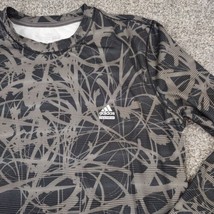 Adidas Shirt Men Large Brown ClimaLite Techfit Performance Athletic Base Layer - £12.78 GBP