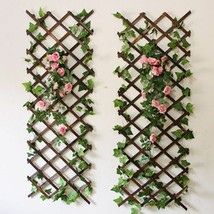 Wood Wall Trellis Expanding Garden Flower Plant Climbing Fence 150X30cm - £19.54 GBP