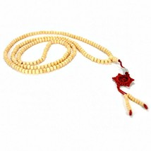 NATURAL WOOD MALA 6mm Bead 216 Prayer Beads Stretch Cord Wrap Bracelet Necklace - £7.26 GBP