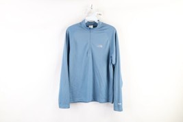 Vintage The North Face Mens Small Spell Out Half Zip Pullover Top Blue Polyester - £27.02 GBP
