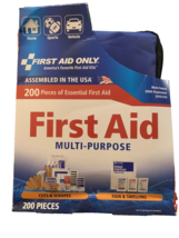 First Aid Only Kit Essentials Bandages Wound Closure Gauzes Pain Relief Burn - £23.37 GBP