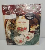 Bucilla Silk Ribbon Embroidery Kit Gift Bag Sachets #83290 HOLIDAY Joy L... - $12.19
