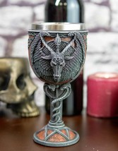 Satanic Pentagram Sabbatic Goat Baphomet Red Blood Sacrifice Wine Goblet Chalice - £20.45 GBP
