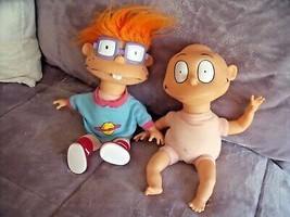 Vintage 1993 Rugrats Tommy &amp; Chuckie Dolls Nickleodeon Applause - £15.49 GBP