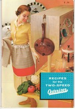 Recipes for the Two-Speed Osterizer 1961 Vintage Cookbook Mid-Century - £5.53 GBP