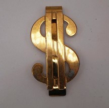 Metal Money Clip Dollar Sign Gold Tone - £11.63 GBP