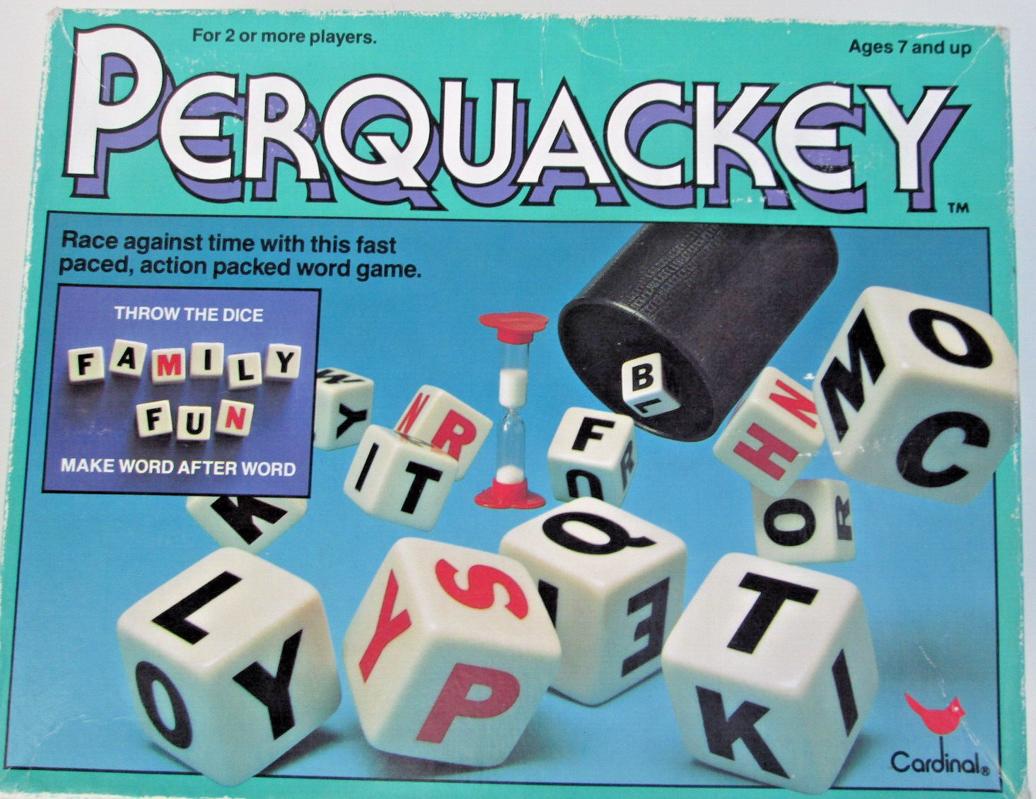 Perquackey Dice Word Board Game Cardinal Copyright 1956 No 4500 Used Complete - £15.71 GBP
