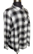 Torrid Women&#39;s Black Plaid Lightweight Long Sleeve Flannel Shirt Plus 3X - £19.65 GBP