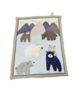 Lambs &amp; Ivy Montana Blue/Gray Woodland Animals Comforter  36&quot; x 45&quot; - £18.22 GBP