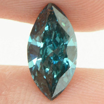 Loose Marquise Shape Diamond Fancy Blue Color VS2 Certified Enhanced 1.05 Carat - £1,317.60 GBP