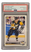 Joe Mullen Autografato 1992 Upper Deck #144 Pittsburgh Penguins Hockey Card PSA - £38.13 GBP