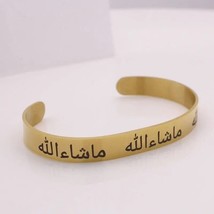 Islamic  Stainless Steel MaashaAllah  Bracelet  bangles for women &amp; men. - £8.78 GBP