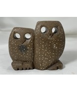 Carved Brown Stone Pair Of Owls - €9,89 EUR
