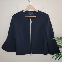 Ann Taylor | Black Flared Sleeve Double Zipper Jacket - £22.80 GBP